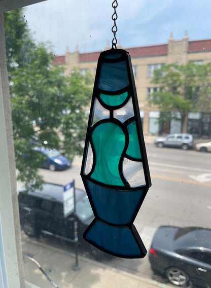 Stained Glass Lava Lamp Sun Catcher