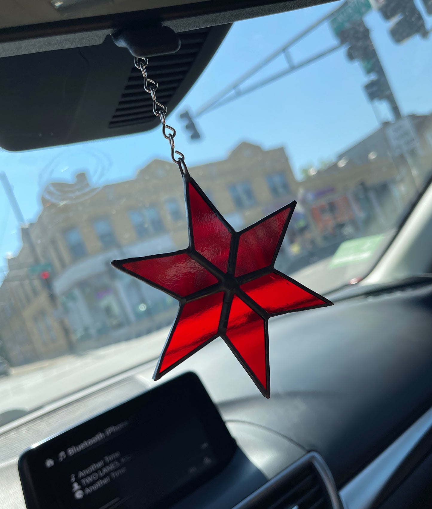 Stained Glass Chicago Flag (Small)