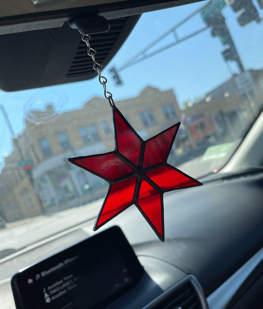 Stained Glass Chicago Flag (Small)