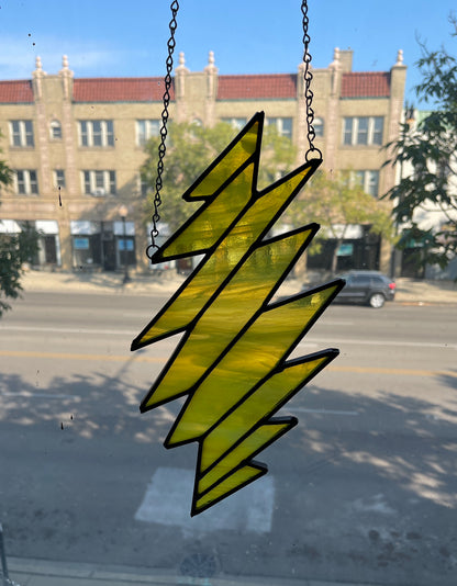 Stained Glass Lightning Bolt