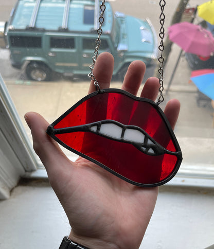 Stained Glass Lips Sun Catcher