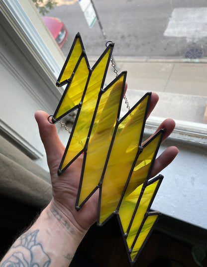 Stained Glass Lightning Bolt
