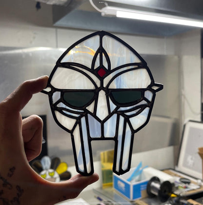 Doom Stained Glass Mask Sun Catcher