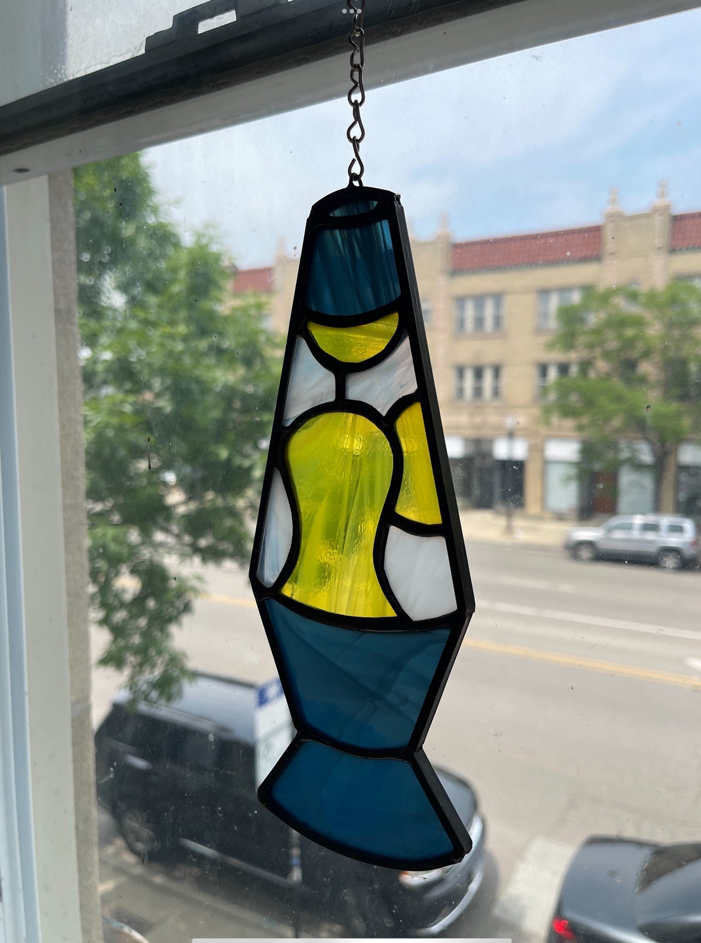 Stained Glass Lava Lamp Sun Catcher