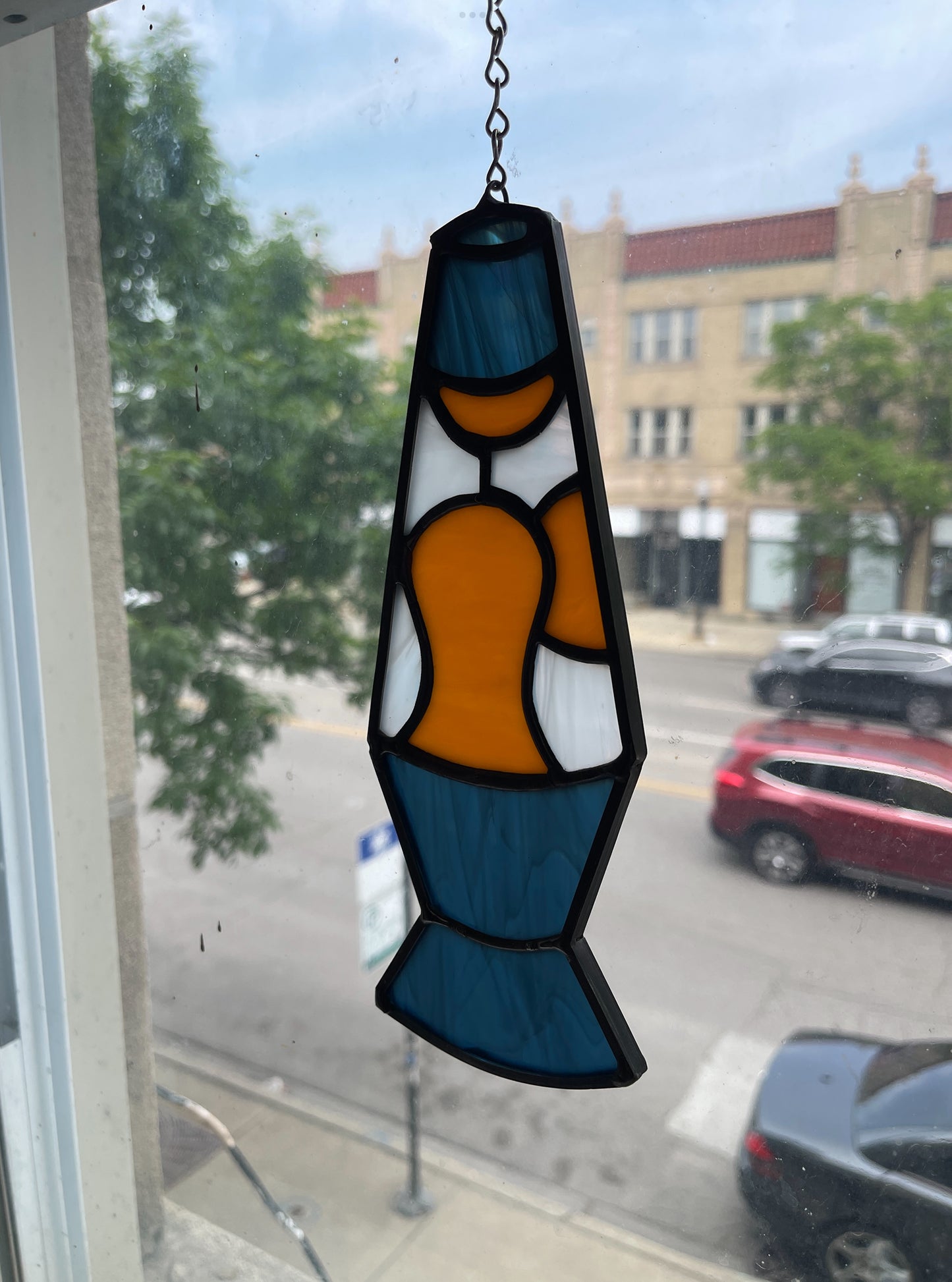 Stained Glass Lava Lamp Sun Catcher