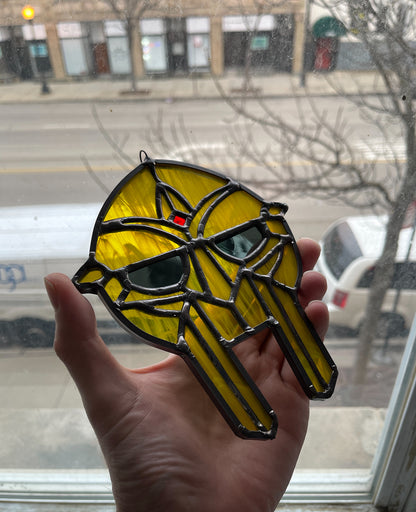 Doom Stained Glass Mask Sun Catcher