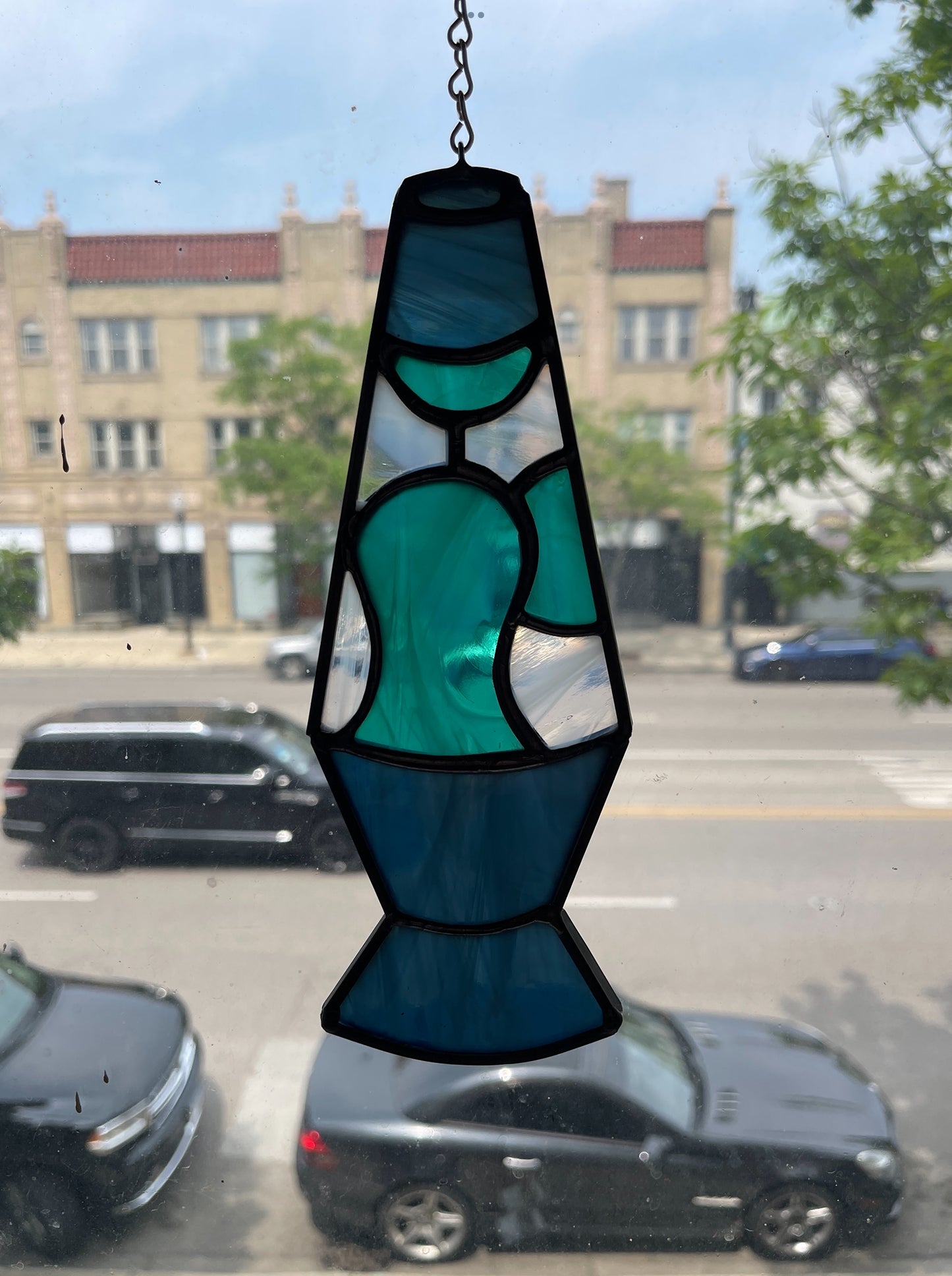 Stained Glass Lava Lamp Sun Catcher