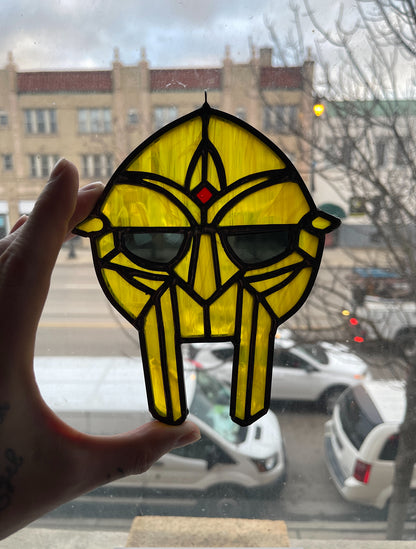 Doom Stained Glass Mask Sun Catcher