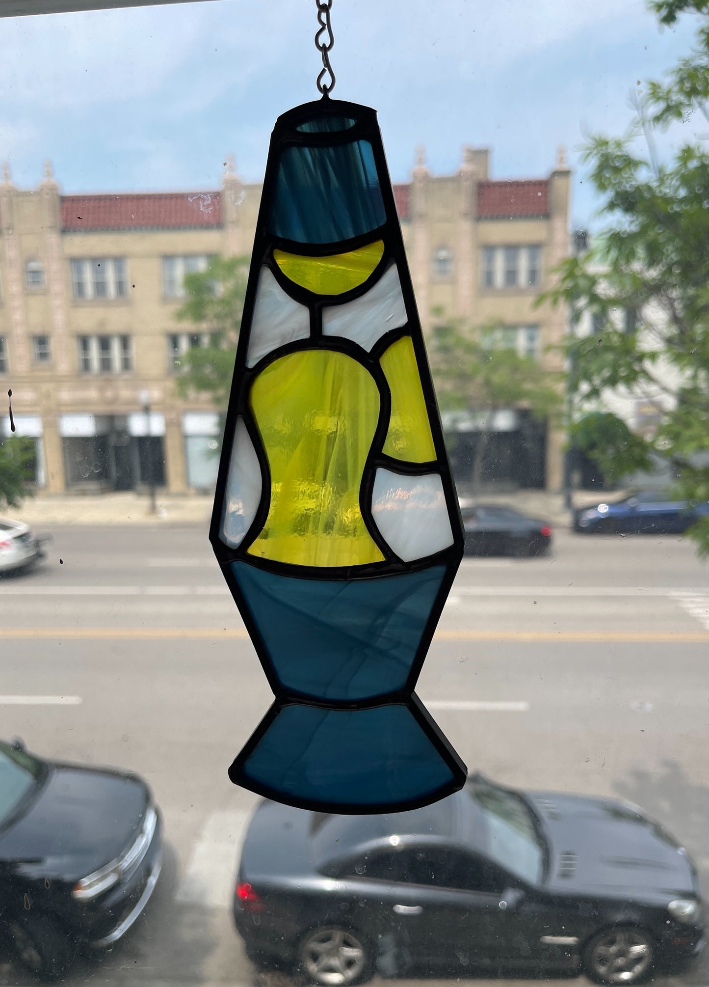 Stained Glass Lava Lamp Sun Catcher