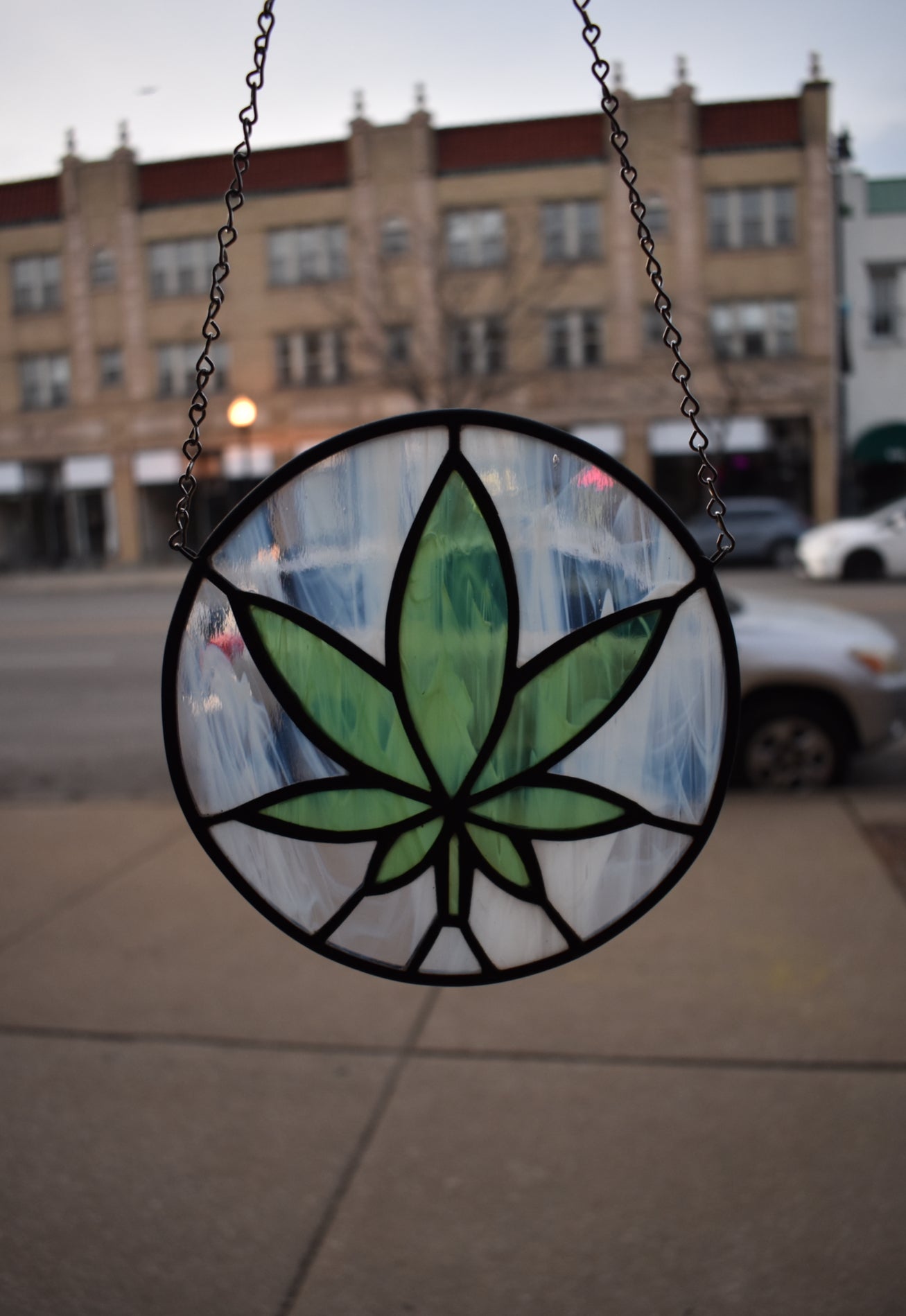 Stained Glass Leaf Sun Catcher