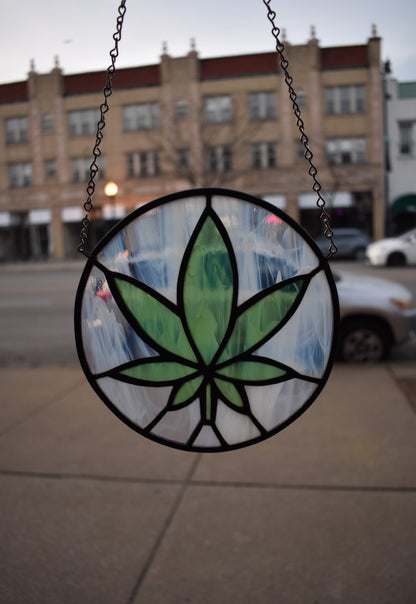 Stained Glass Leaf Sun Catcher