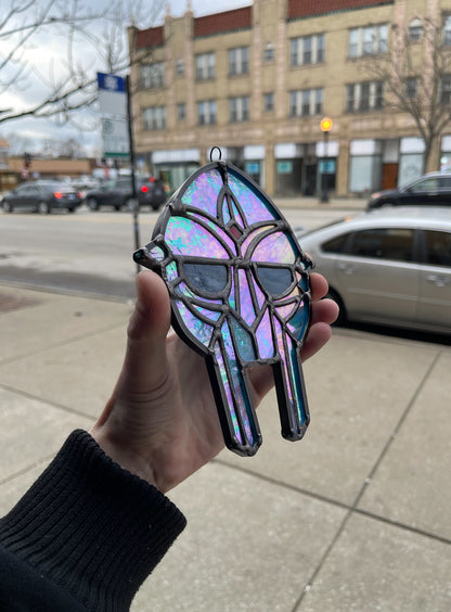 Doom Stained Glass Mask Sun Catcher