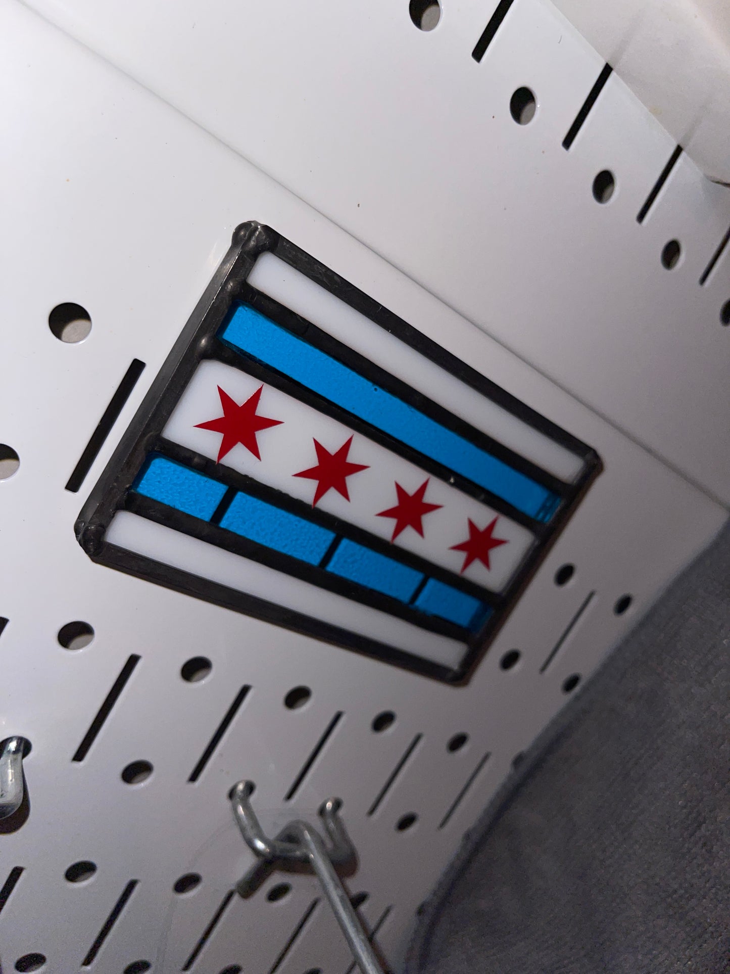 Stained Glass Chicago Flag Magnet