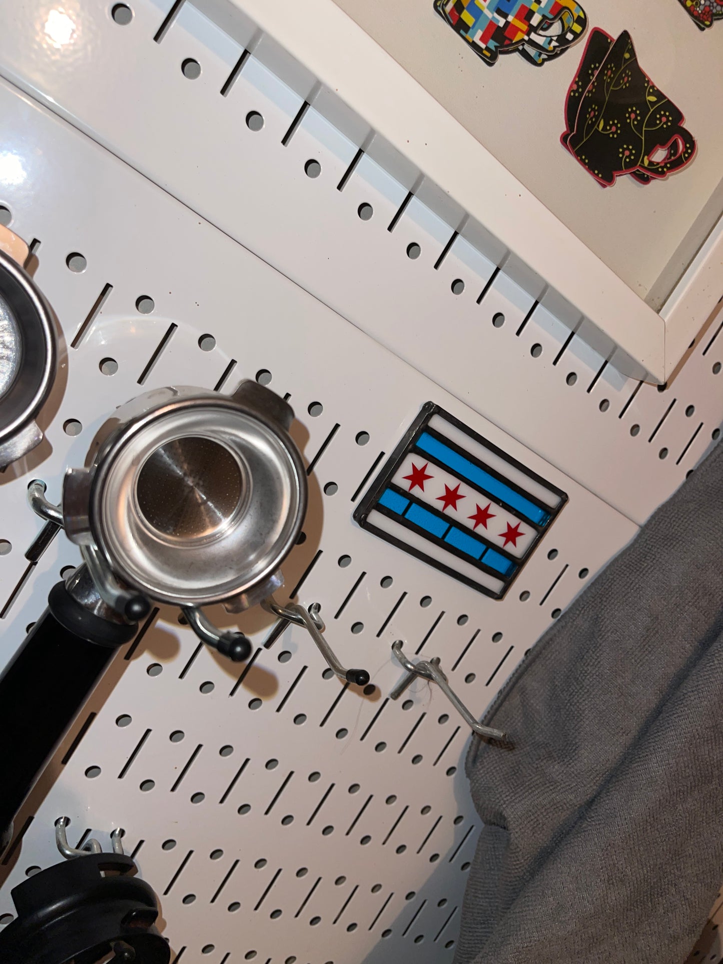 Stained Glass Chicago Flag Magnet