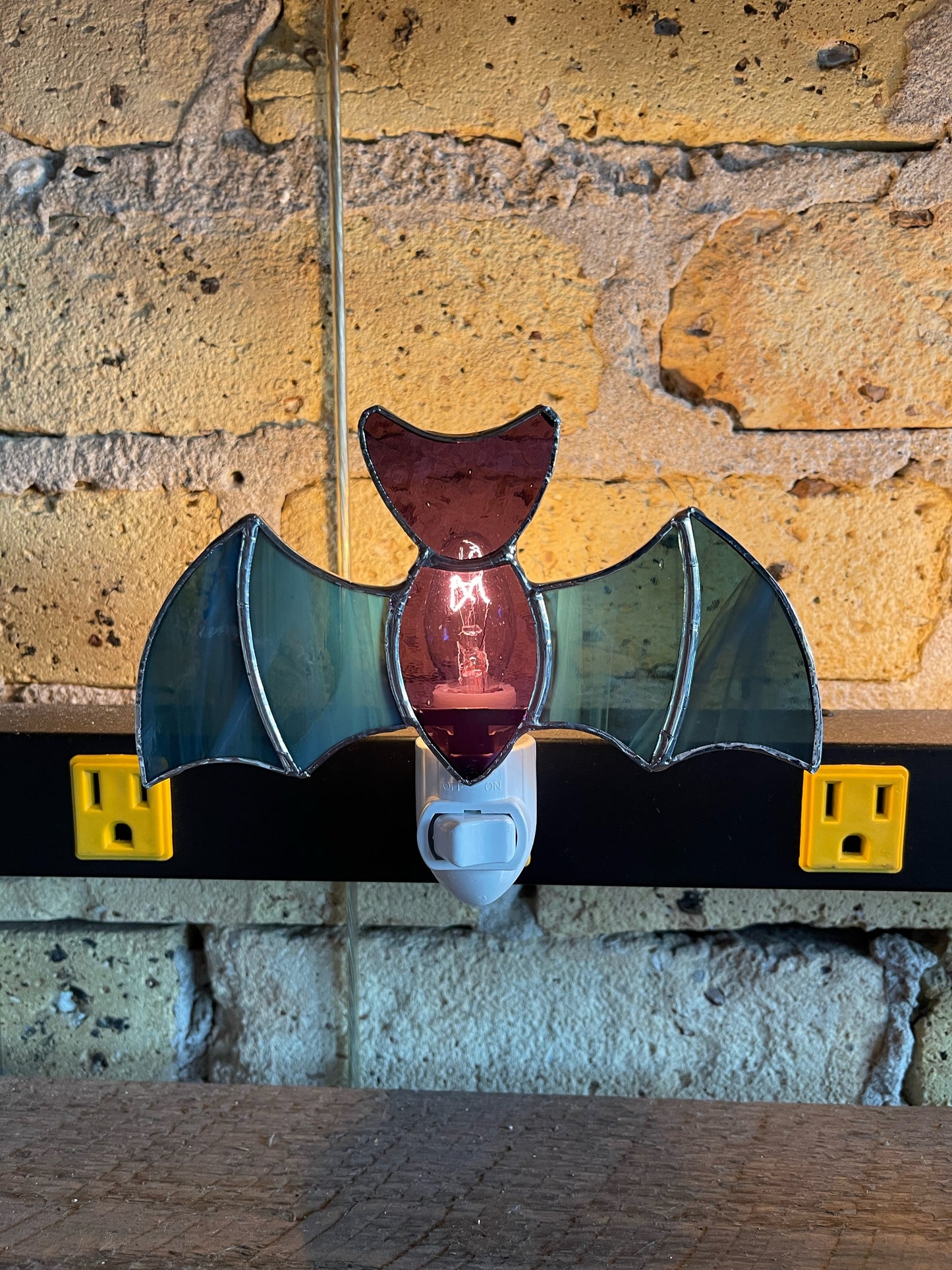 Stained Glass Bat Night Lights
