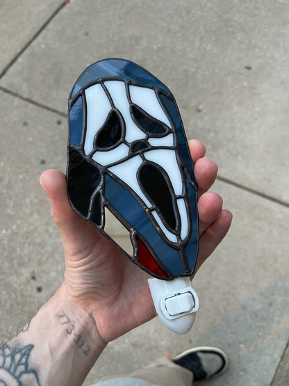 Stained Glass Scream Mask Night Light