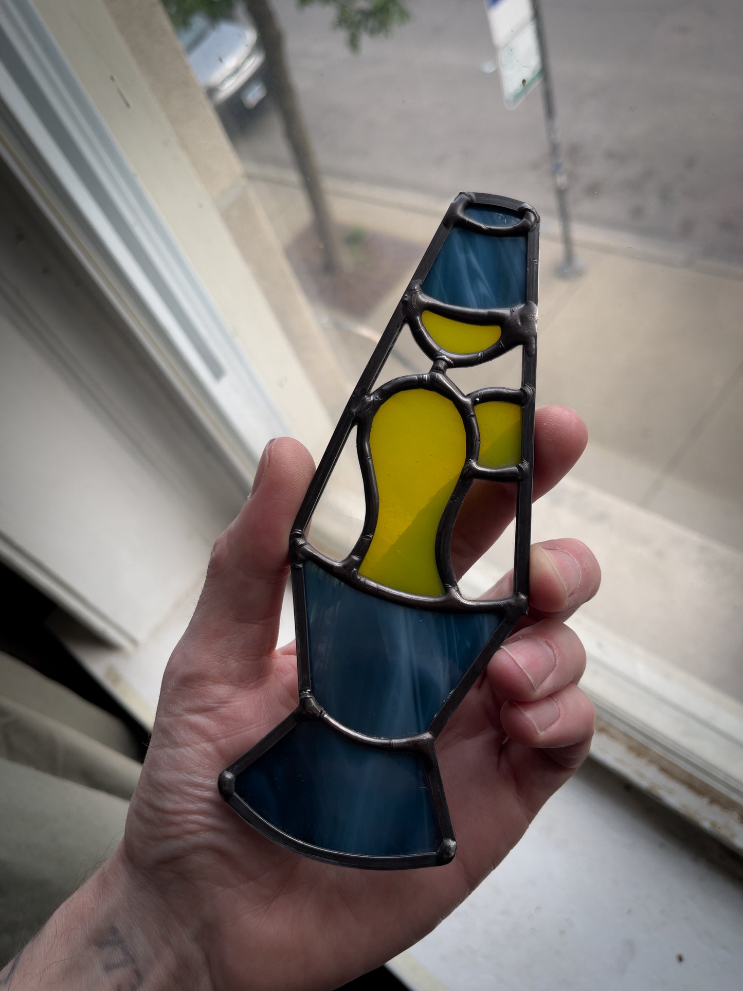 Stained Glass Lava Lamp Magnet