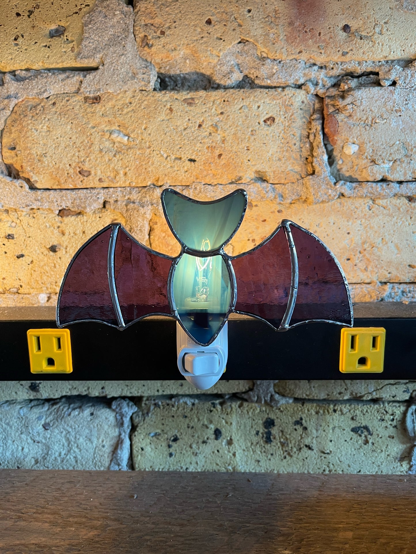 Stained Glass Bat Night Lights