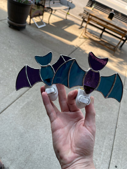 Stained Glass Bat Night Lights