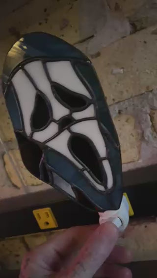 Stained Glass Scream Mask Night Light