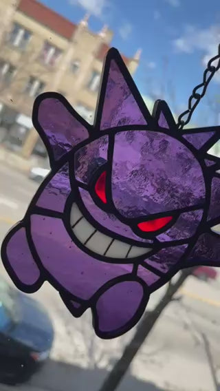 Stained Glass Gengar Suncatcher