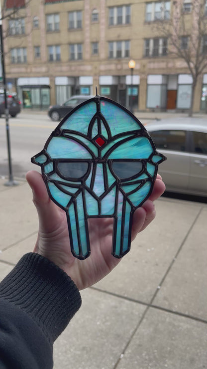 Doom Stained Glass Mask Sun Catcher